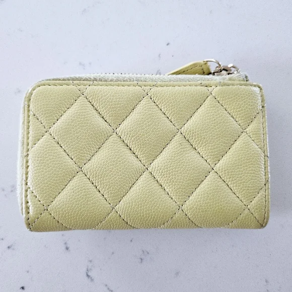 Chanel Yellow Caviar Coin Key Case Pouch - Picture 2 of 11